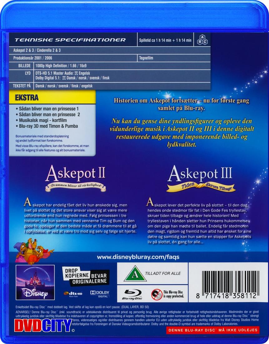 temperament lække vogn Askepot 2 / Askepot 3 (Double Pack) (2002) - dvdcity.dk
